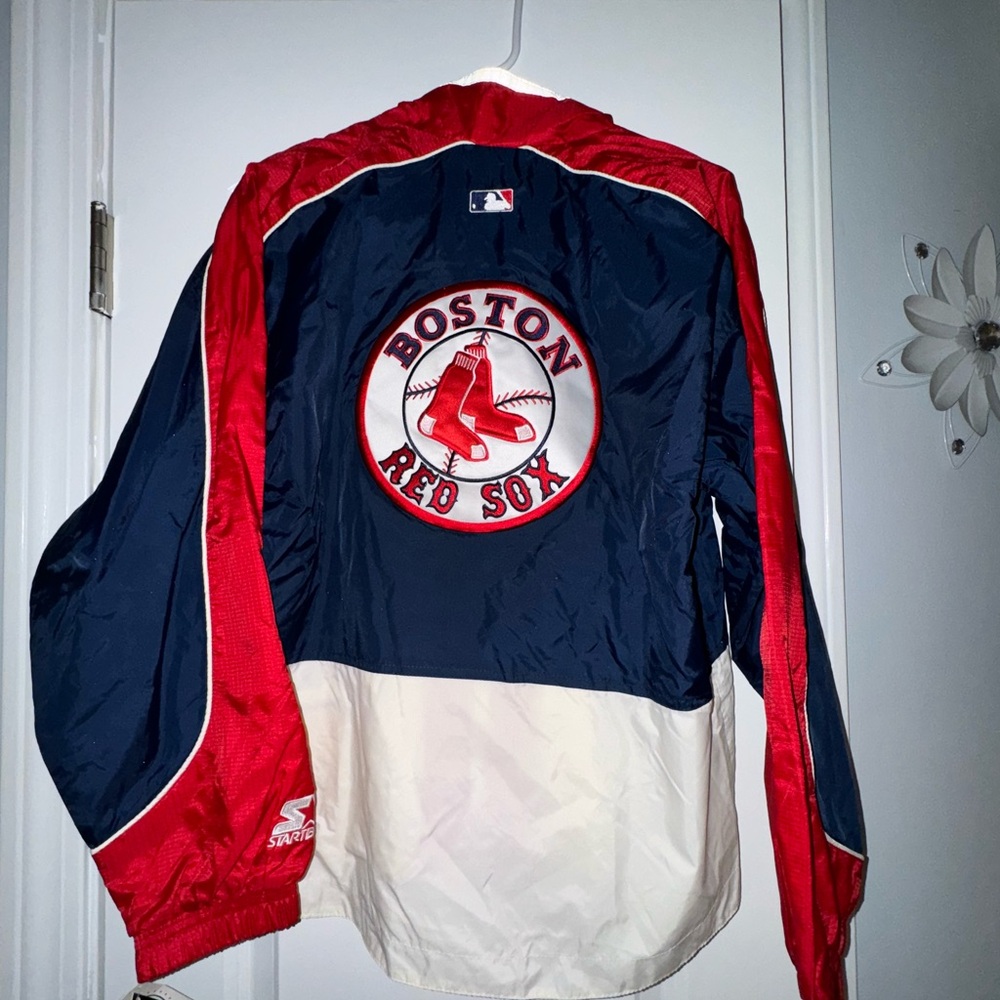 Women’s Vintage MLB Official Red Sox Original Starter Brand Jacket